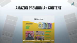 Amazon Premium A+ Content conversion framework showing visual storytelling, trust signals, upselling & cross-promotion strategies to increase conversion rate & AOV